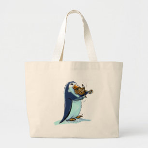 Grand Tote Bag joueur de violon de penquin
