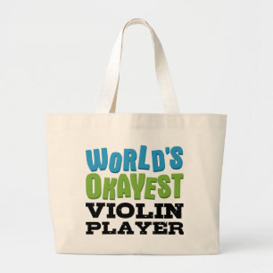 Grand Tote Bag Joueur de violon le plus Okayest du monde