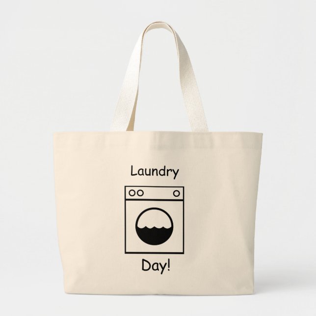Grand Tote Bag Jour de blanchisserie ! (Devant)