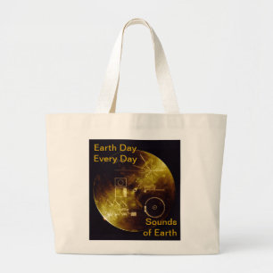 Grand Tote Bag Jour de la Terre - Voyager - Disque d'or des Sons