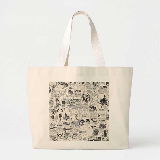 Grand Tote Bag Journal vintage (Devant)