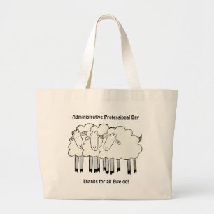 Grand Tote Bag Journée professionnelle administrative - Merci