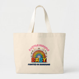 Grand Tote Bag Joy bébé arc-en-ciel coloré