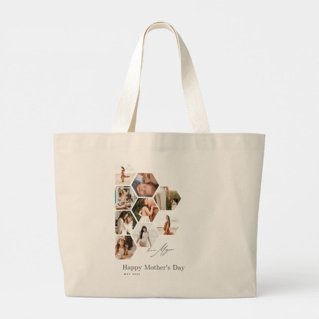 Grand Tote Bag Joyeuse fête des mères Jumbo Fourre-tout (Dos)