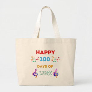 Grand Tote Bag Joyeux 100 Jours de musique