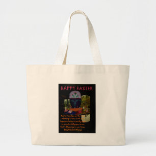 Grand Tote Bag Joyeux Amour de Pâques Foi et souhaits d'espoir