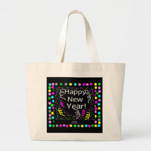 Grand Tote Bag Joyeux voeux du Nouvel An Jumbo Fourre-tout