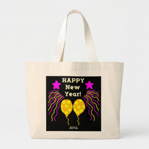Grand Tote Bag Joyeux voeux du Nouvel An Jumbo Fourre-tout