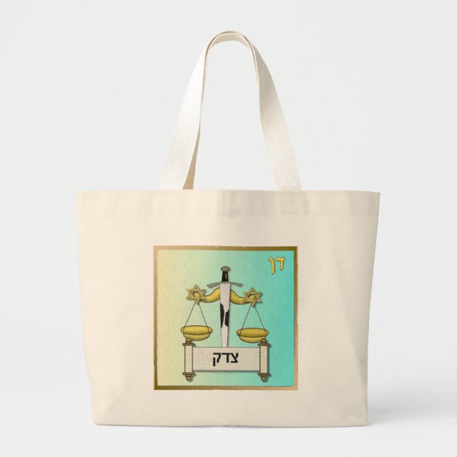 Grand Tote Bag Judaïque 12 Tribus Israël Dan (Devant)