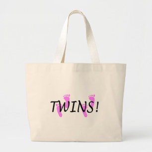 Grand Tote Bag Jumeaux (pieds roses)