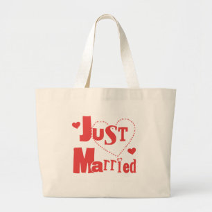 Grand Tote Bag Juste coeur rouge marié