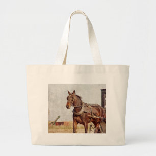 Grand Tote Bag Kalona, Iowa Amish Horse et Buggy