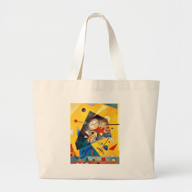 Grand Tote Bag Kandinsky Harmonie calme Art Abstrait (Devant)