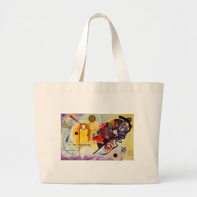 Grand Tote Bag Kandinsky jaune bleu (Devant)