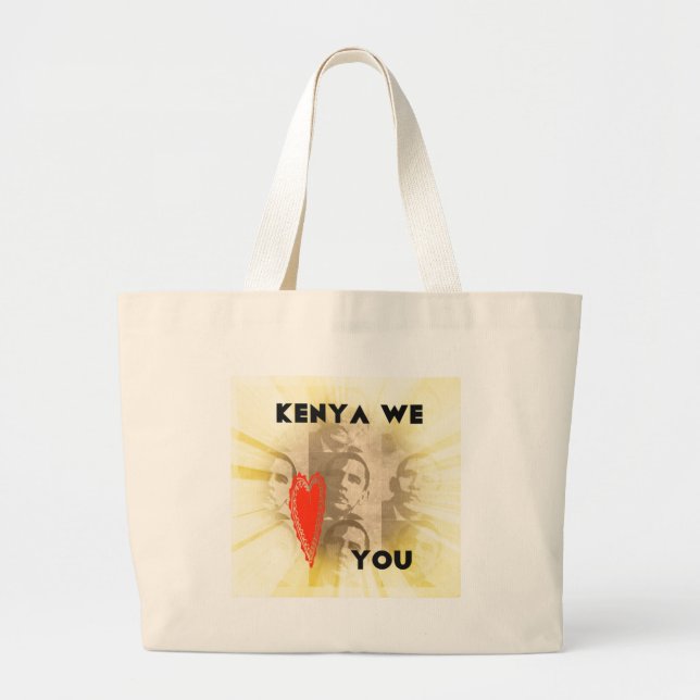 Grand Tote Bag Kenya Nous Vous Aimons (Devant)