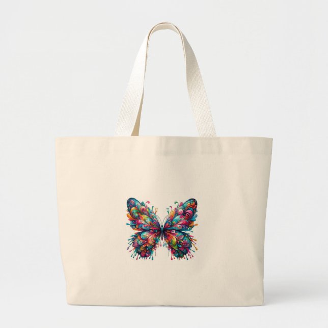 Grand Tote Bag La beauté et le symbolisme des papillons (Devant)