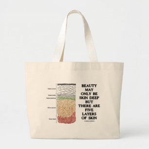 Grand Tote Bag La beauté peut être peau profondément mais cinq