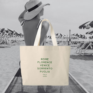 Grand Tote Bag La Dolce Vita 5 Destinations Italiennes De Voyage