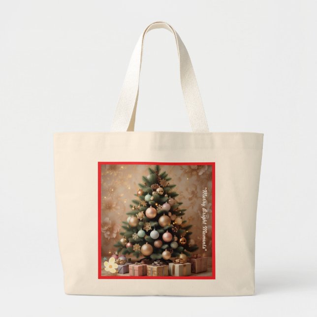 Grand Tote Bag "La joie des fêtes abonde" (Devant)