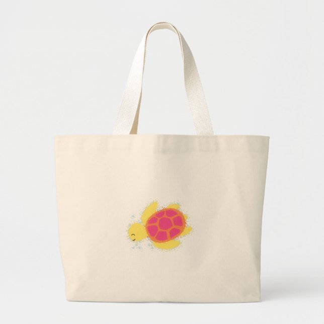 Grand Tote Bag La jolie tortue de mer (Devant)