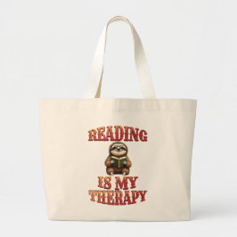 Grand Tote Bag La lecture est ma thérapie