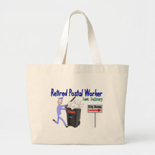Grand Tote Bag La livraison retirée de bout de travailleur posta
