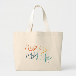 Grand Tote Bag La musique est ma vie
