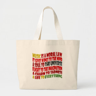 Grand Tote Bag La musique est une loi morale