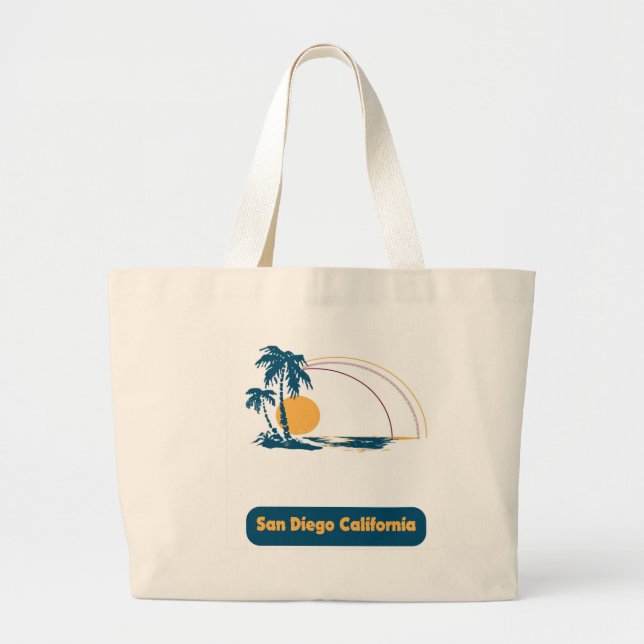 Grand Tote Bag La Plage de San Diego (Devant)
