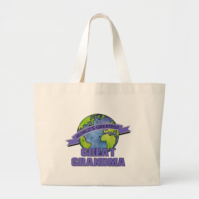 Grand Tote Bag La plus grande grande grand-maman du monde (Devant)