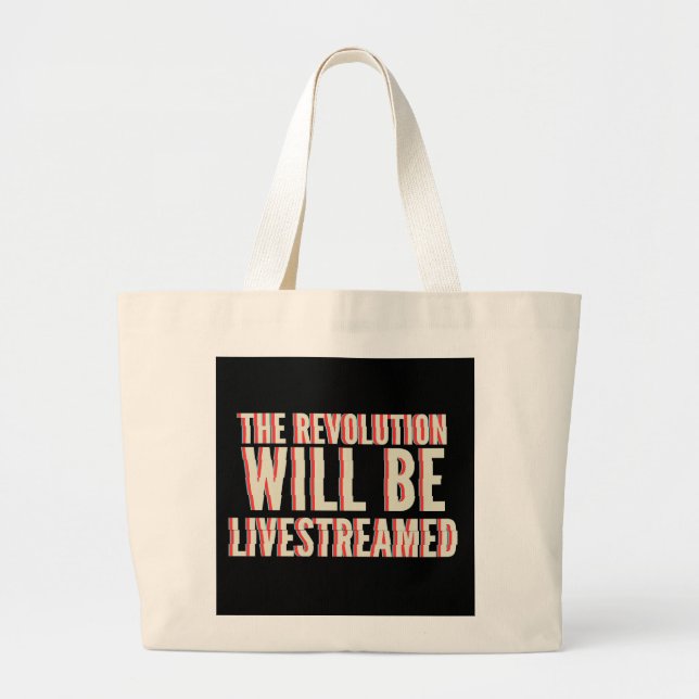 Grand Tote Bag La révolution sera livestreamed (Devant)
