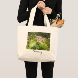 Grand Tote Bag La Toscane, Italie. Maison rustique