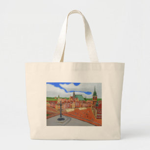 Grand Tote Bag La Vieille Ville De Varsovie