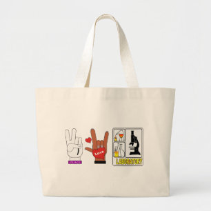 GRAND TOTE BAG LABORATOIRE DE L'AMOUR DE LA PAIX