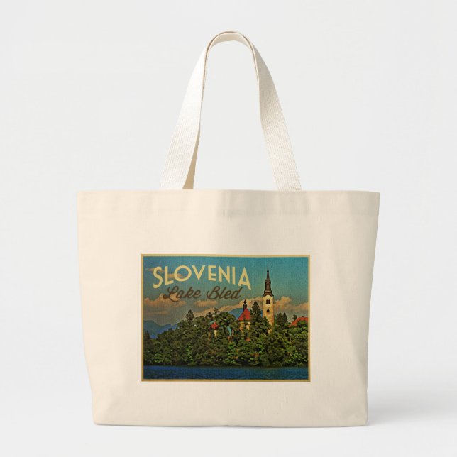 Grand Tote Bag Lac Bled Slovénie (Devant)