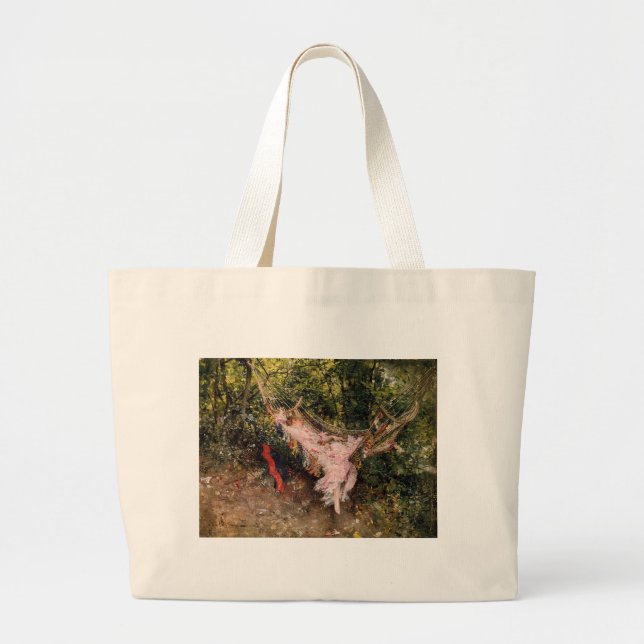 Grand Tote Bag Lady Repose dans un hamac (par Giovanni Boldini) (Devant)