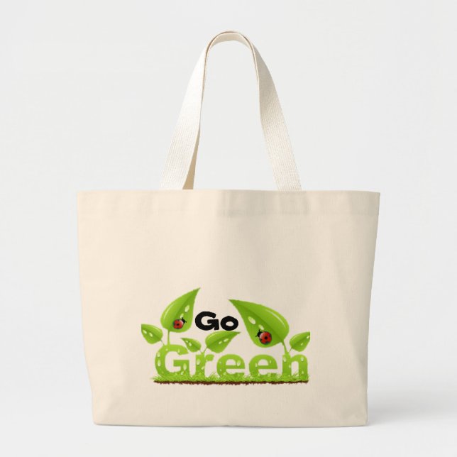 Grand Tote Bag Ladybug Think Green (Devant)