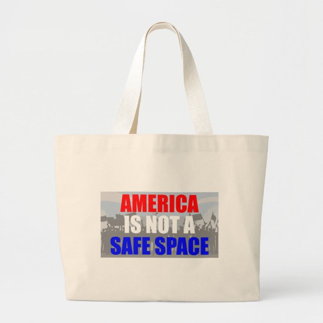 Grand Tote Bag L'Amérique n'est pas un espace sûr (Devant)