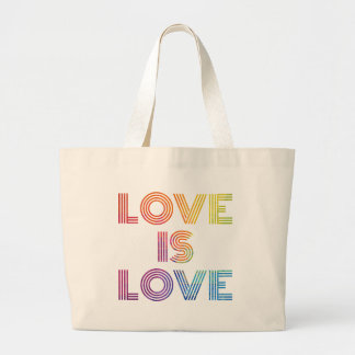 Grand Tote Bag L'amour est l'amour | Grandes bandes modernes