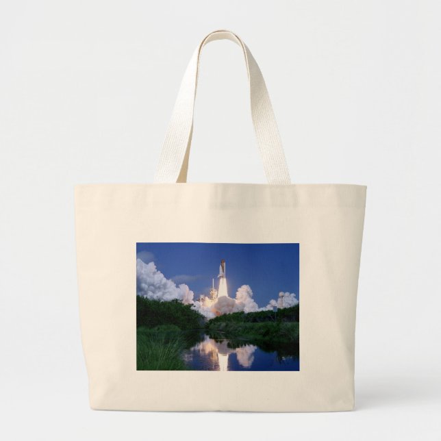 Grand Tote Bag Lancement de navette spatiale (Devant)