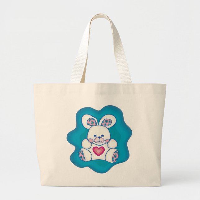 Grand Tote Bag Lapin câlin (Devant)