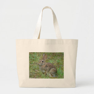 Grand Tote Bag Lapin sauvage Est Cottontail II Vêtements et cadea