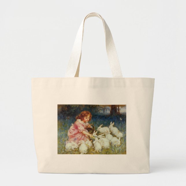 Grand Tote Bag Lapins nourriciers (Devant)