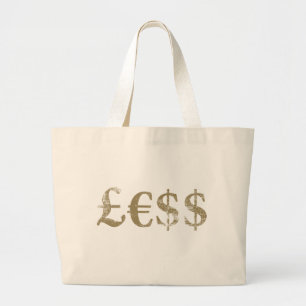 Grand Tote Bag L'argent vaut moins