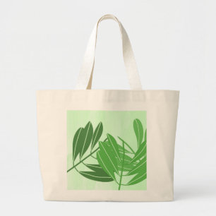 Grand Tote Bag L'art abstrait feuille