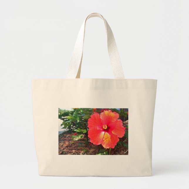 Grand Tote Bag L'attente est douloureuse (Devant)