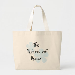 Grand Tote Bag Le bleu fleurit dame de honneur