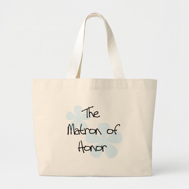 Grand Tote Bag Le bleu fleurit dame de honneur (Devant)