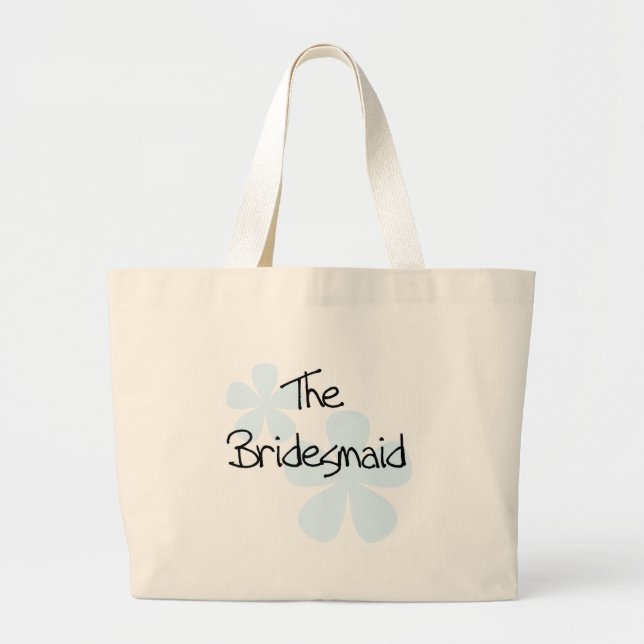 Grand Tote Bag Le bleu fleurit la demoiselle d'honneur (Devant)