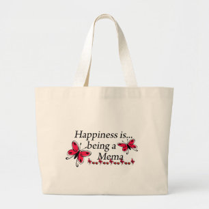 Grand Tote Bag Le bonheur est d'être un papillon MEMA